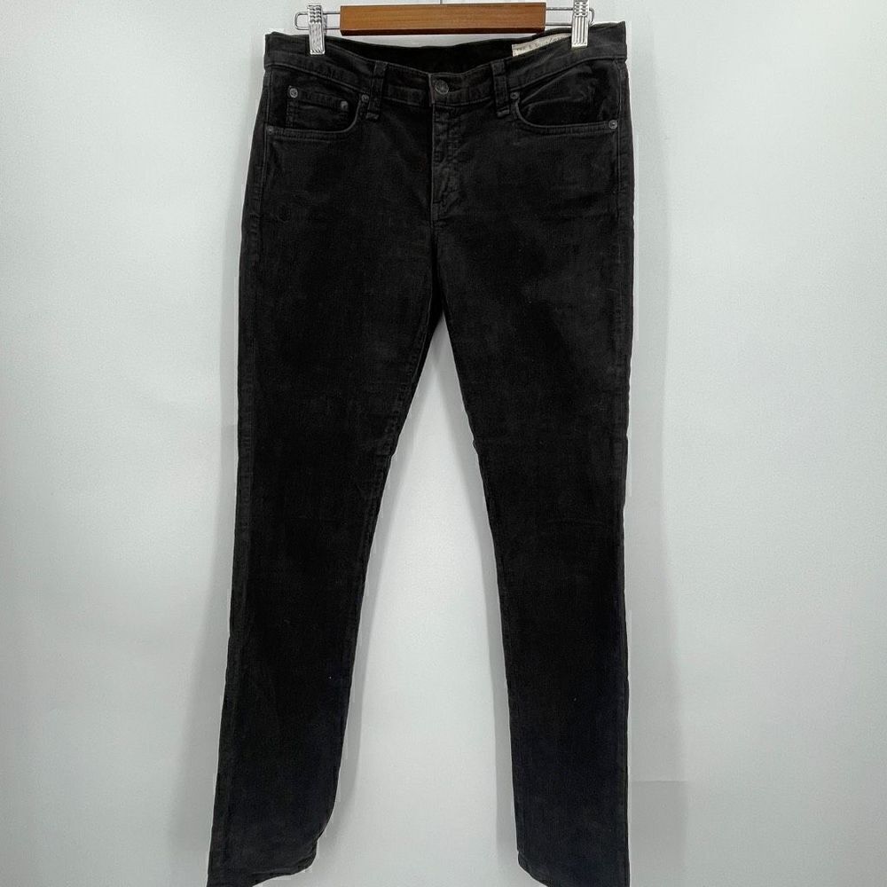 Rag & Bone Women's Black Cotton Blend Skinny Corduroy Pants Size 29
